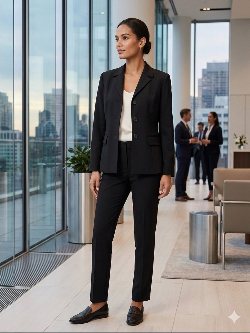Ann Taylor LOFT Black Women's Tailored Blazer Jacket